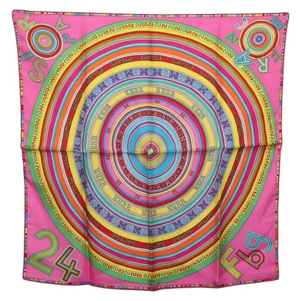 Hermes Carré 45 Les Capucines 100% Silk